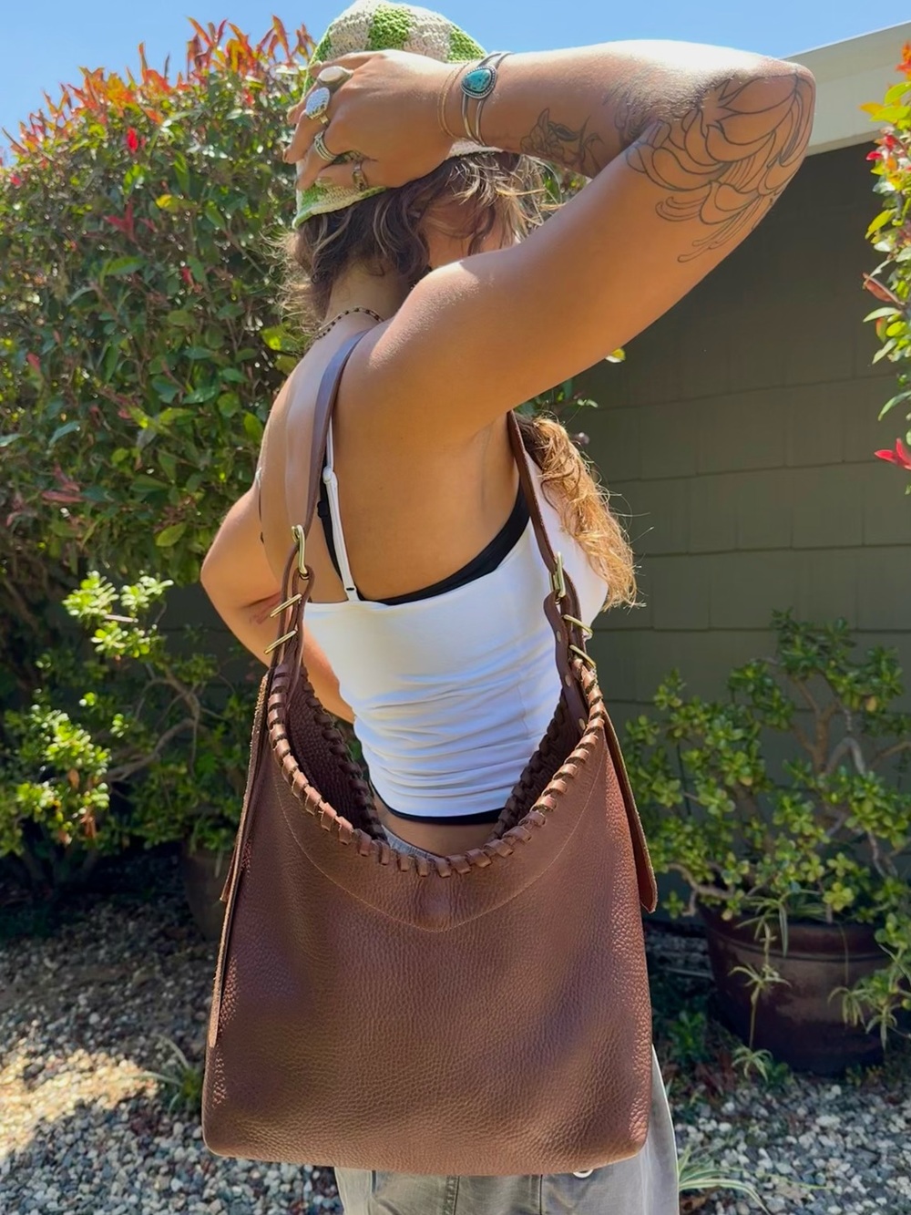 HH Dry Goods Artisan Made Mora Shoulder Bag in Limited Edition Walnut Leather - Picture 3 of 10